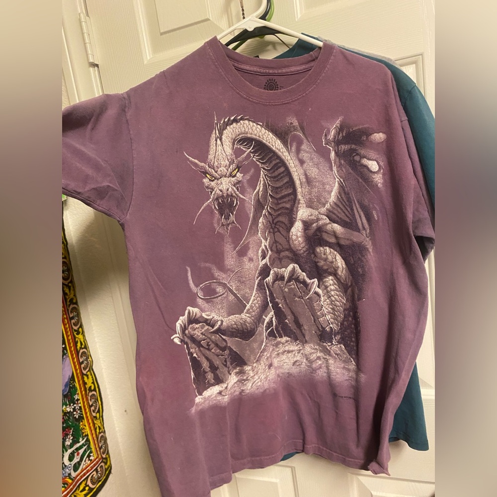 Dragon Scenic plum purple tee shirt (Mountain brand)